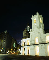 Museum lit up at night, Museo Del Cabildo, Buenos Aires, Argentina by Panoramic Images