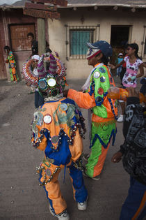 Children performing in a carnival, Tilcara, Quebrada De Humahuaca, Argentina von Panoramic Images
