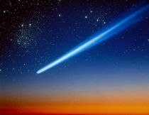 Space, Comet speeding across the night sky von Panoramic Images
