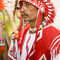 'Man dressed as a Native American in the Port of Spain carnival in Trinidad.' von Tom Hanslien