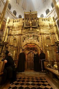 The Edicule at the Church of the Holy Sepulchre, the entrance to Jesus' Tomb by Hanan Isachar