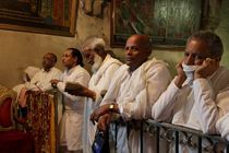  Ethiopian Orthodox pilgrims at the Church of the Holy Sepulchre by Hanan Isachar