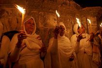 Easter, Ethiopian Orthodox pilgrims at the Church of the Holy Sepulchre by Hanan Isachar