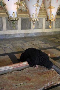 The Stone of Anointing at the Church of the Holy Sepulchre by Hanan Isachar