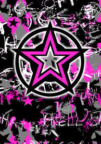 Pink Star Graphic von Roseanne Jones