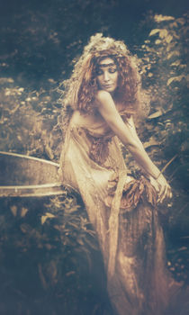 Nymph woman in the fairy forest. von Petrova JuliaN