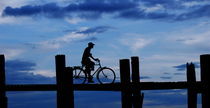bike at the sunset by emanuele molinari
