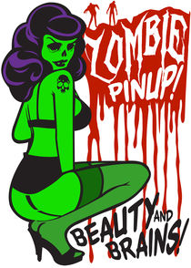 Retro Zombie Pinup by Neil Hyde