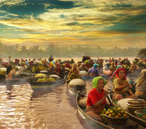 'Morning at Floating Market' by Randy Rakhmadany