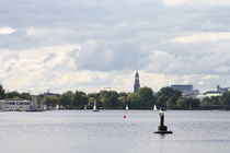 Michel and Man (Hamburg/Alster) by minnewater