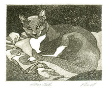Jack Cat - Pillow Talk 2 by Patricia Howitt