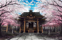 Japanese Temple von Ennui Shao