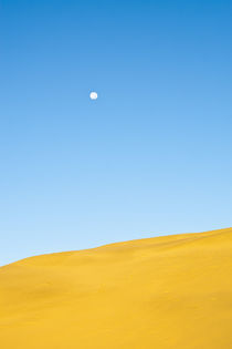Full moon over a sand dune
