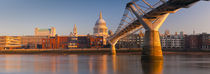 London, St. Paul's Cathedral and Millennium Bridge by Alan Copson