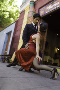Tango dance couple 1 Buenos Aires La boca