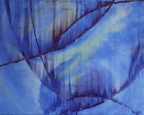 Abstraktes/ Vertikal blau by Ute Hegel