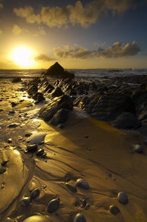 Sunset at Sandymouth Beach, Cornwall von Craig Joiner
