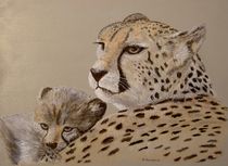 Gepard mit Baby by RAINER PFANNKUCH
