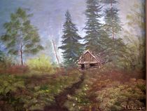 Hütte im Wald by Margarete Wilding