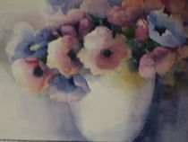 Anemonen in einer Porzellanvase von Stefanie Ihlefeldt
