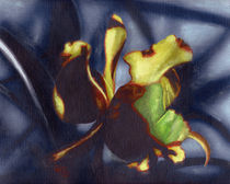 Orchidee in blau-gelb von Gabriel Bur