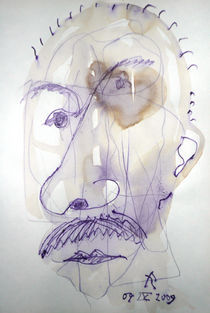 Selbstporträt mit Augenklappe by Reiner Poser