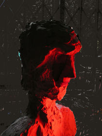 Face in red light von Reiner Poser