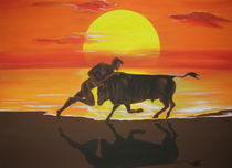 Stierkampf im Sonnenuntergang von Sladan Gajic