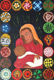 Teil eines Triptychon Maria mit Jesuskind by Birgit Oehmig