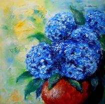 blaue Hortensien by Ulrike Sallós-Sohns