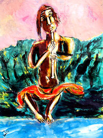Flötenbuddha von Premdharma S. Gartlgruber
