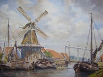 Mühle am Kanal by Lothar Struebbe
