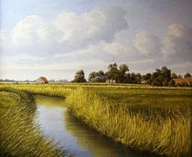 Landschaft bei Jever   Friesland by Lothar Struebbe