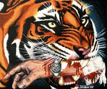 Sieger-Tiger - 2004 60 x 50 cm  VERKAUFT ! von Harry Stabno