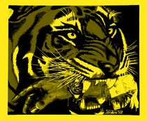 Sieger-Tiger black & yellow - 2004 A4  von Harry Stabno