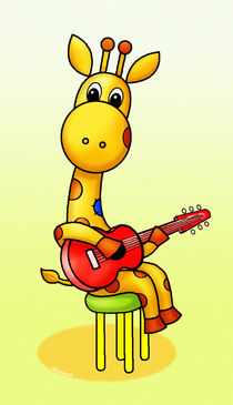 Giraffe spielt Gitarre by droigks