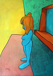 Mädchen, blau by David Joisten