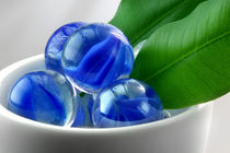 Water  Pearls - Blaue Glasmurmeln von lizcollet