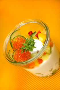 Joghurt-Mousse mit Gemüse und Forellenkaviar |Summer Picknick  von lizcollet