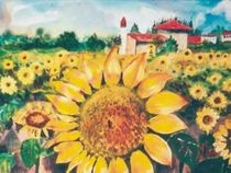 Ein Sonnenblumenfeld by matsbildergallerie