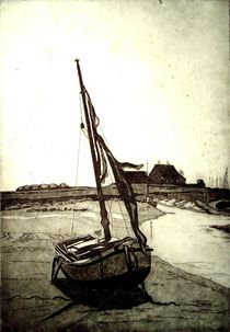 Fischerboot vor Hooge by Dieter Tautz