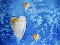 Herzen auf blauem Grund by farbart