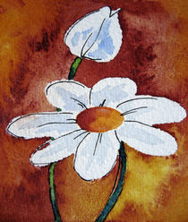 Weiße Blüte abstrakt von farbart