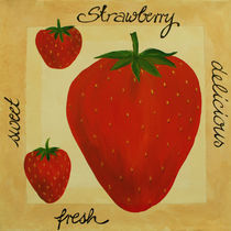 Erdbeere - Acrylmalerei by farbart