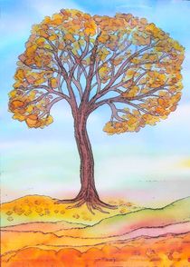 Herbstbaum - tree in Autumn von Caroline Lembke