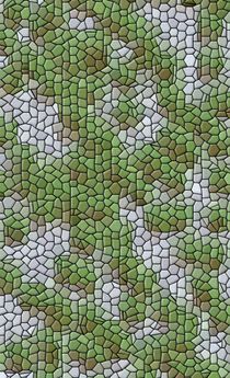 grüne Ode im hellblauen Mosaik by mondschwester