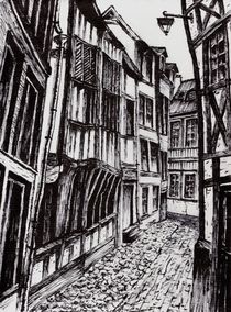 Gasse in Rouen (Normandie) von Thomas Bley