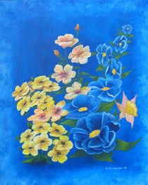 Blüten blau by Helga Mosbacher