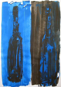 blaue Flaschen von Nicole Hempel