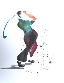 Golfspieler von Theodor Fischer